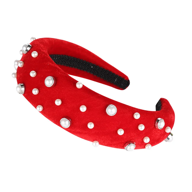 AWAYTR New Retro Velvet Sponge Rhinestone Hairband For Women Padded Headband Girls Hair Accessories Hair Jewelry Free Shipping