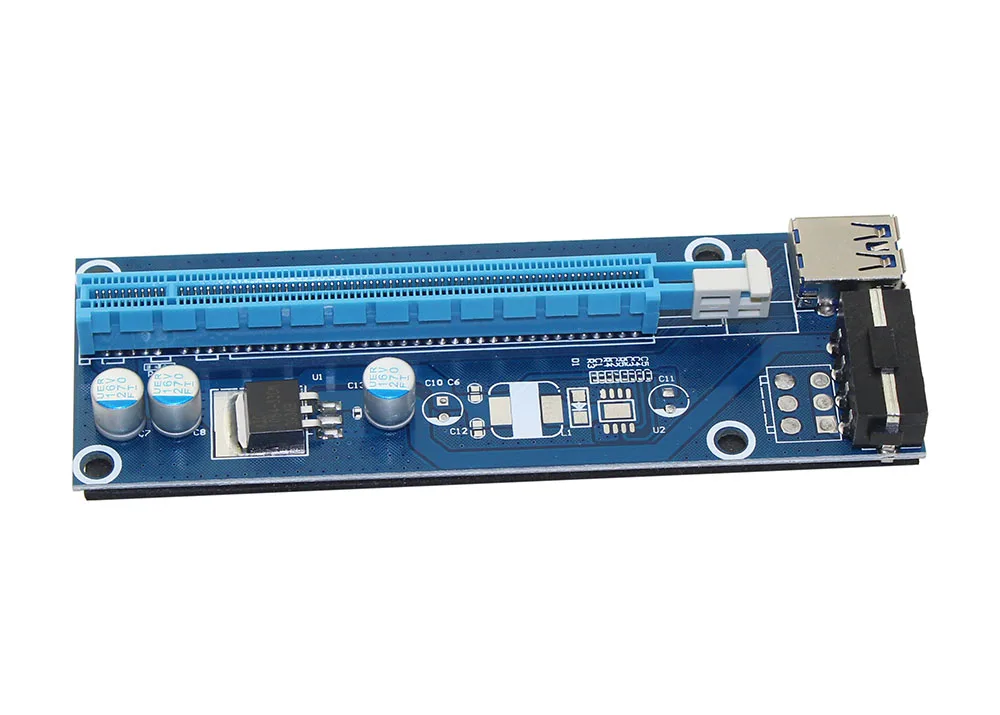 10 упаковок VER 006 Pci e расширитель Express Riser Card 1x до 16x60 см Usb 3 0 кабель Sata 4pin Molex Power для Btc