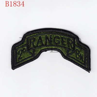 B1834 Армии США 75th RANGER 1st 2BN 3BN военный тактический боевой дух полный вышивка патч - Цвет: B1834