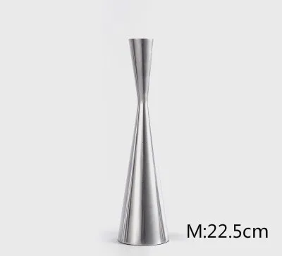 Silver M 3 цвета Европейский подсвечник обету подсвечники Золотая свеча стенд одного начальник Таблица орнаменты Свадебное Украшение Аксессуары - Цвет: Silver M