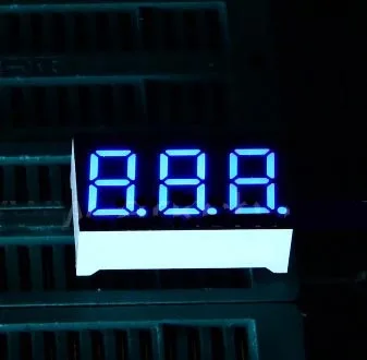7 сегментная общая анодная 3 битная цифровая трубка 0 36 дюйма. Синий светодиодный