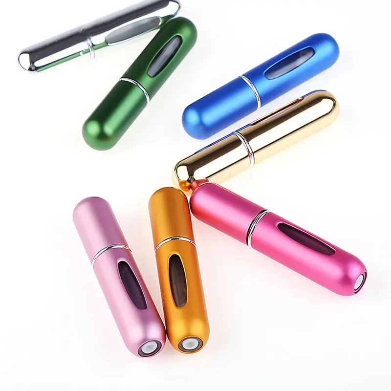 Aluminum Mini Refillable Perfume Bottle With Spray Empty Cosmetic Containers Atomizer For Traveler 5ml | Красота и здоровье