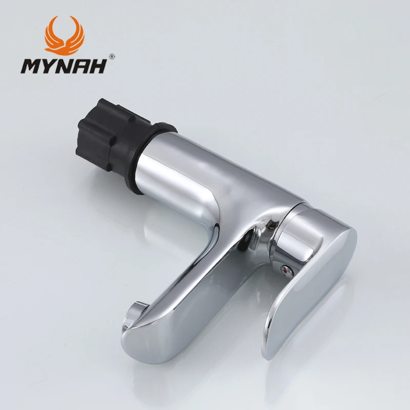 MYNAH Россия,, кран для раковины, хромированный кран, керамический, на бортике, с одним держателем, на одно отверстие, смеситель для умывальника