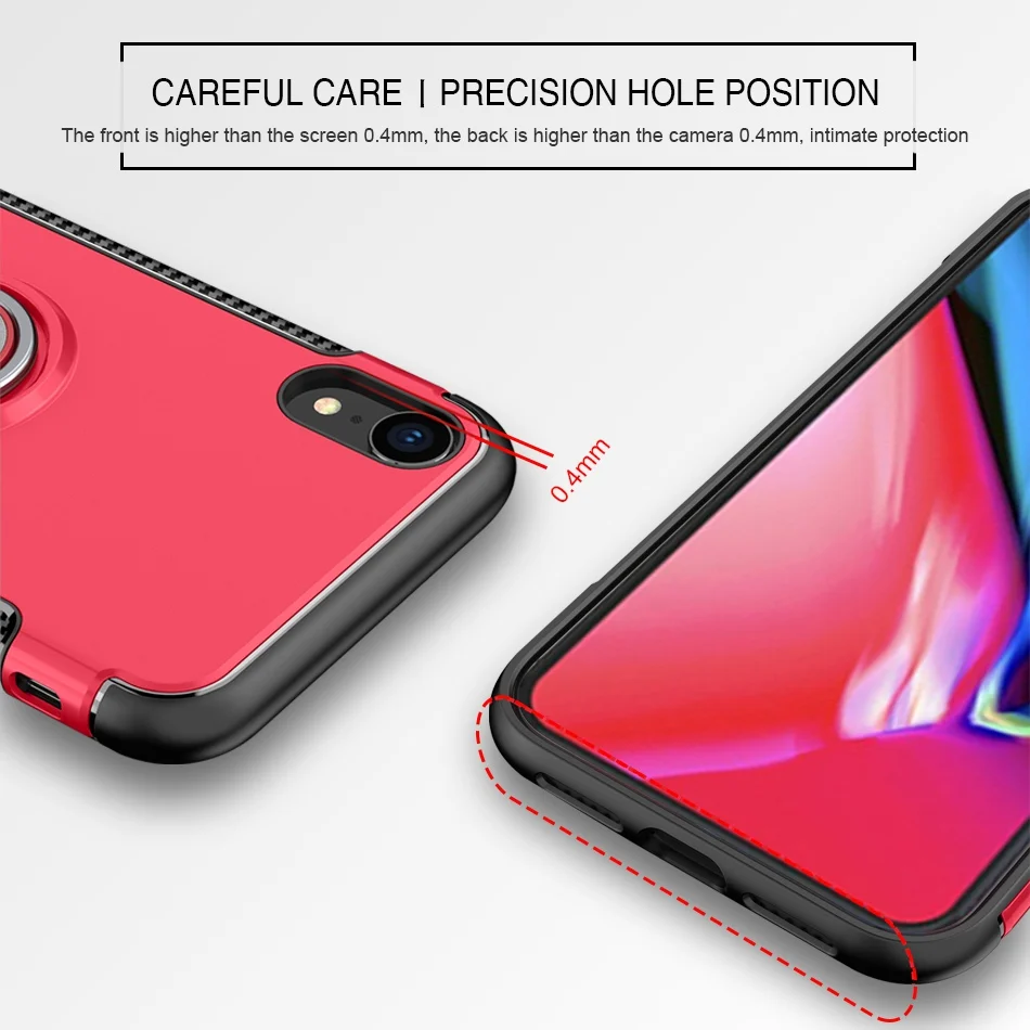 3D кольцо чехол для iPhone 11 Pro max 7 XS XR крышка 360 Магнитная подставка силикон iphone8 Max Coque |