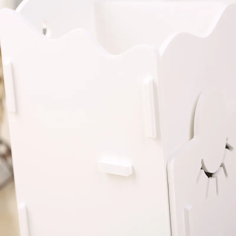 Деревянная Хранение Косметики коробка белая косметическая для хранения милый