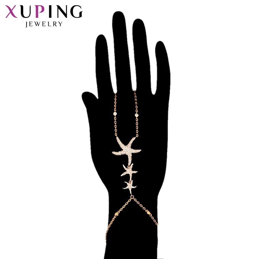 Xuping модный винтажный изысканный позолоченный Звездный браслет с синтетическим CZ