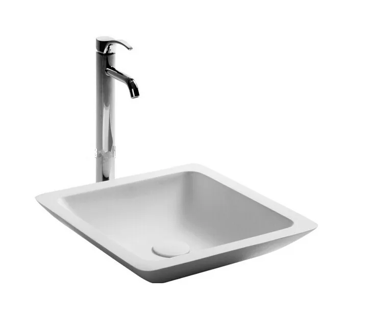 Rectangular Bathroom Resin Acrylic Counter Top Sink Vesel Solid surface Stone cloakroom Vanity Colored Wash Basin 3858-480 | Обустройство