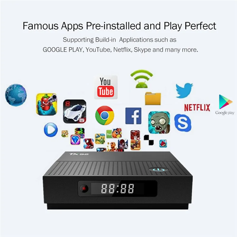 TX92 smart android tv box 7,1 Восьмиядерный 4K Amlogic S912 3 ГБ 32 ГБ 2,4 г/5 ГГц Wifi BT4.1 Stalker Tanix TX92