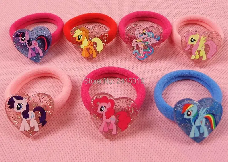 Бесплатная доставка недорогие разноцветные блестящие резинки для волос с