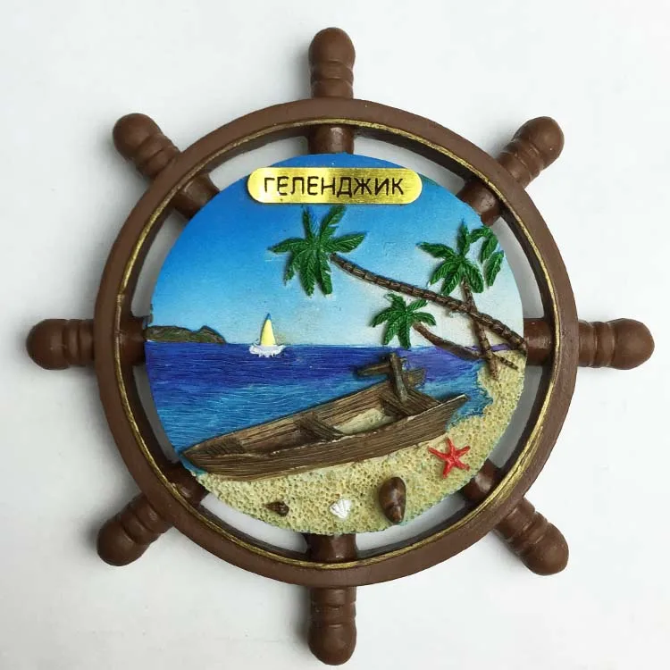 Русский дорожный сувенир большой магнит холодильник со специальной лодкой для