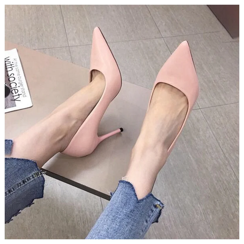 DONLEE QUEEN Female Women Pumps Sexy High Thin Heel Pointed Toe Shallow Shoes For Party Wedding Shoe Lady Pumps zapatos de mujer