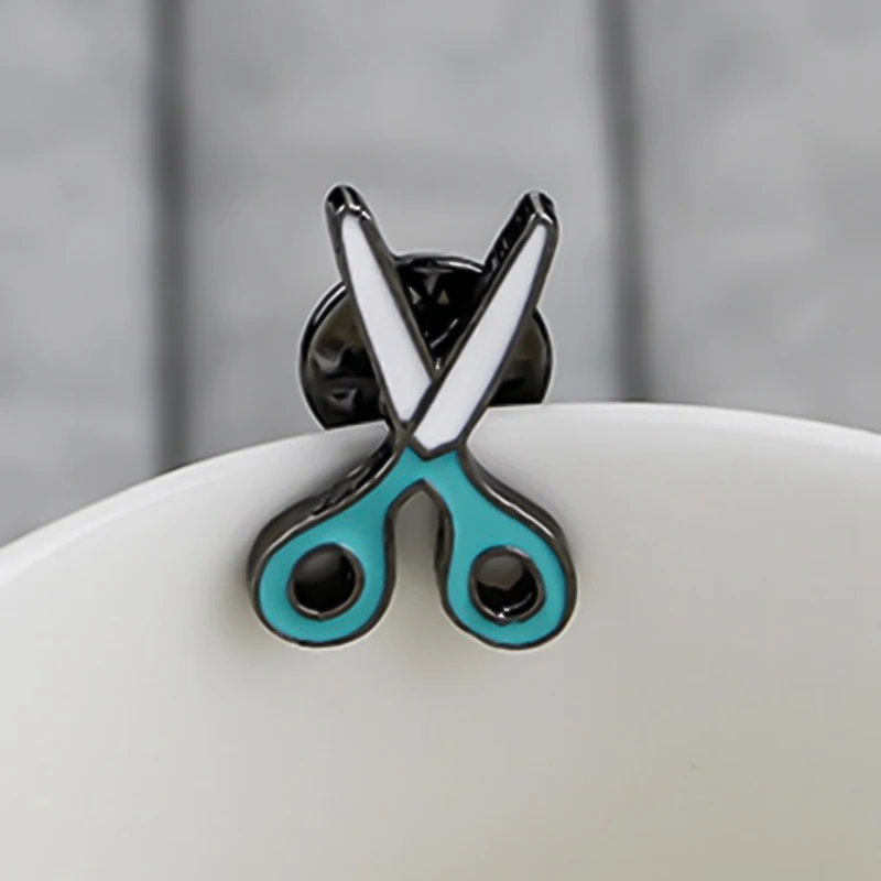 Синие ножницы эмалированные булавки повседневные принадлежности булавка