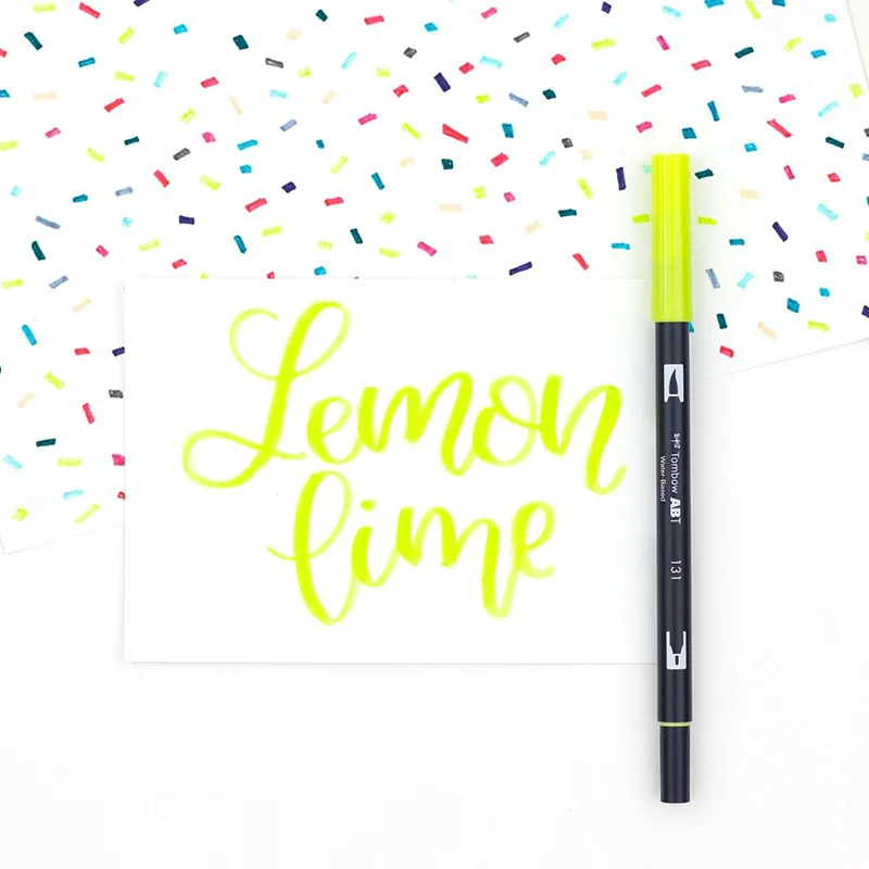 131 TOMBOW AB-T художественная кисть Ручка японская каллиграфия ручка 96 цветов Двойные головки Профессиональный водный маркер ручка для рисования - Цвет: 131