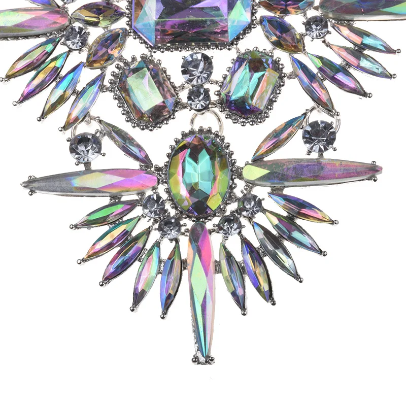Exaggeration Statement Big Necklaces Pendants Women Fashion Crystal Large Collar Necklace Jewelry Female Indian Choker | Украшения и