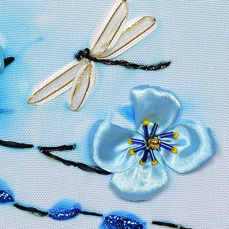 3D DIY цветочная лента вышивка для начинающих Рукоделие наборы крестиком серии принадлежности для шитья живопись Настенный декор C-0311