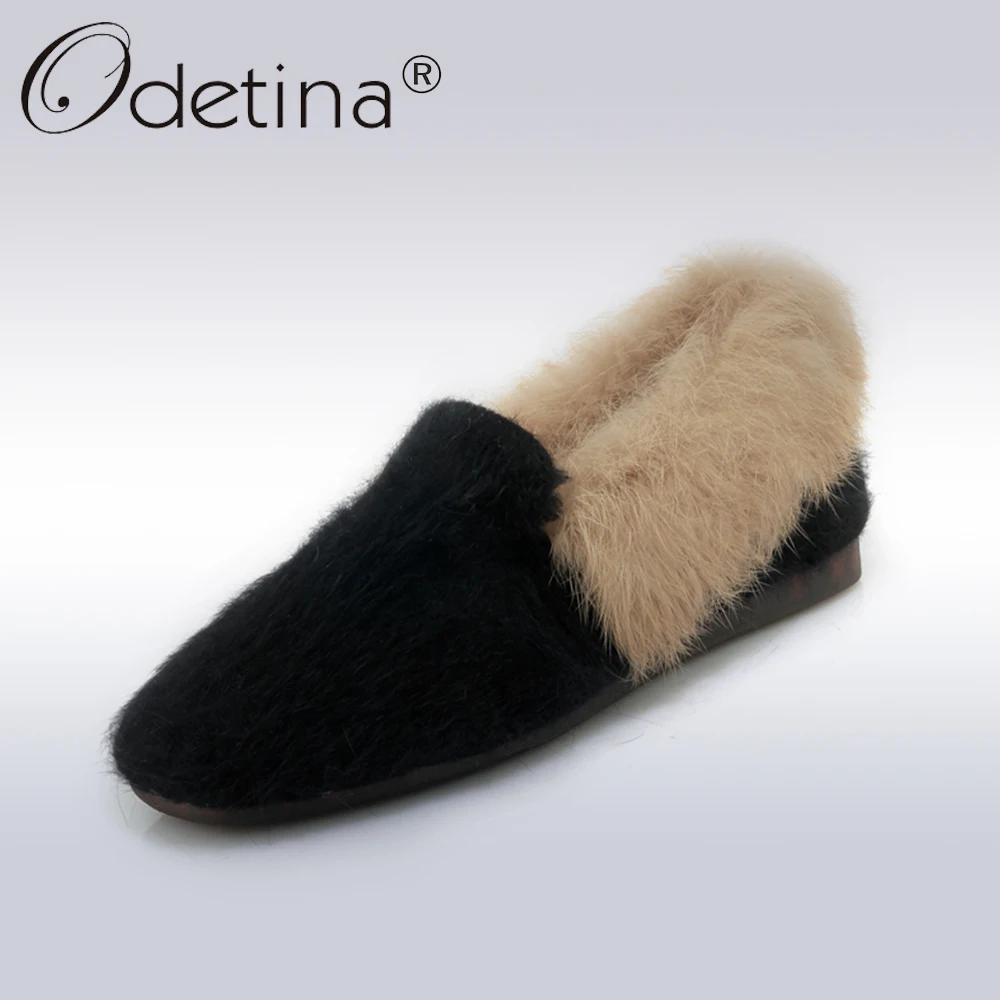 Odetina/новые модные удобные лоферы на весну и осень женская обувь квадратный носок