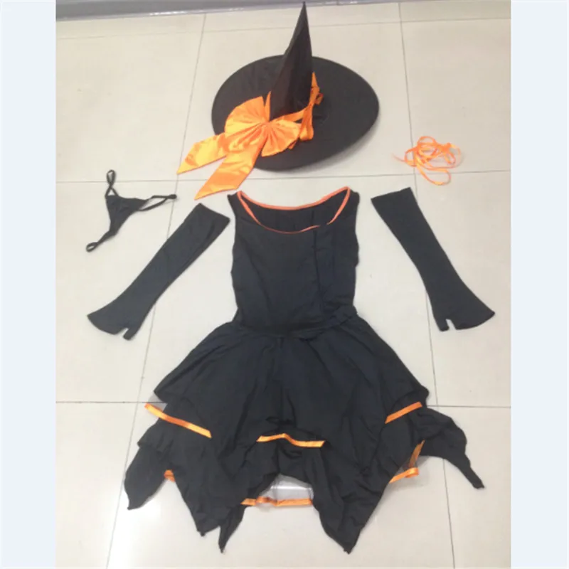 Пикантные черные сапоги ведьмы Ласточка платье карнавал вечерние со шляпой