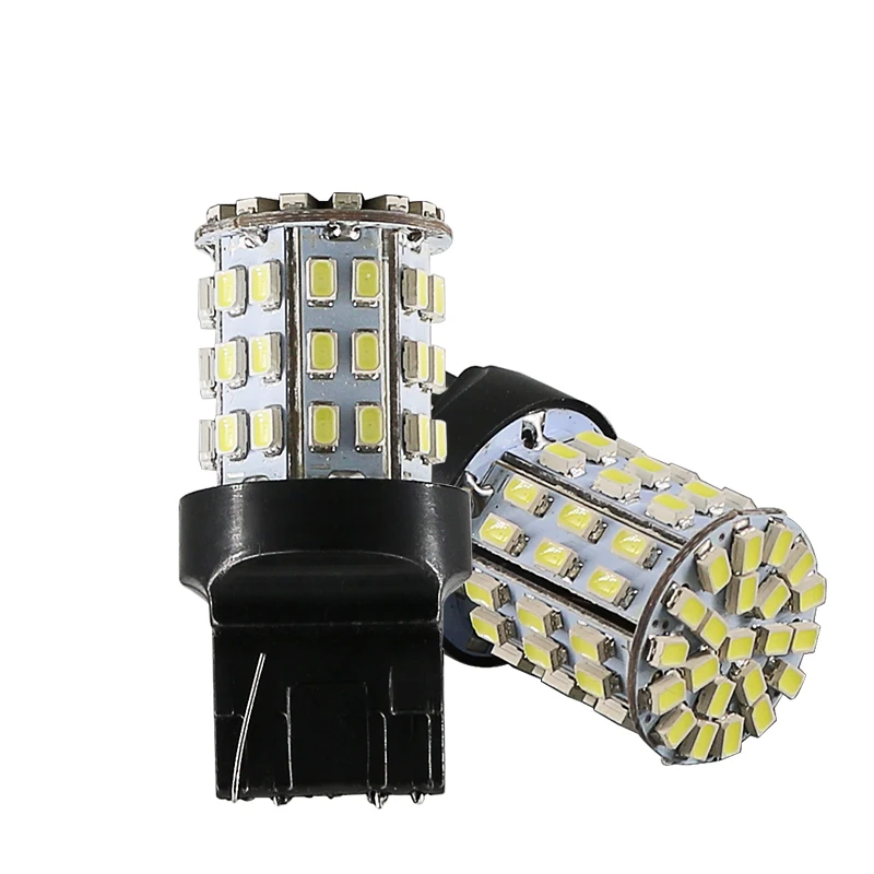 2 шт. t20 led w21w 64 smd focos automovil 12 В авто para Авто 7443 7440 задние фонари парковочные стоп