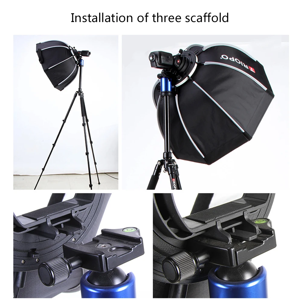 Софтбокс Triopo 55 см с восьмиугольным зонтиком для Godox V860II TT600 TT685 YN560 III IV JY-680A Вспышка Speedlite