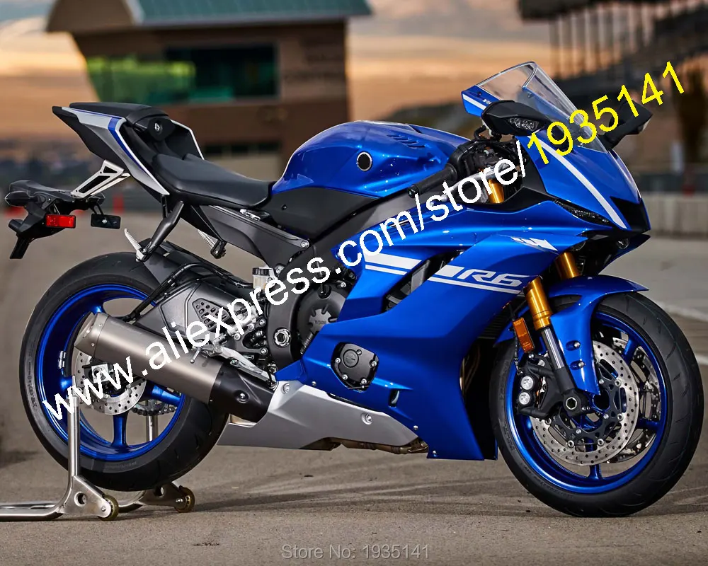 Для YZF600 R6 2017 2018 2019 YZF 17 18 19 20 глянцевый синий боди послепродажный обтекатель для