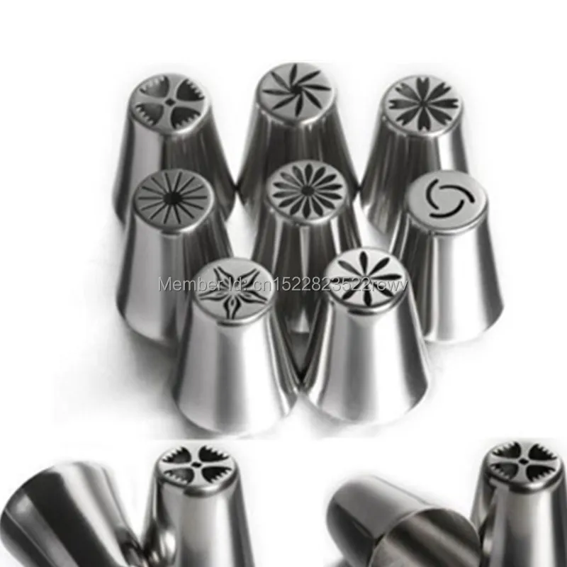 8Pcs/set Russian Tulip Icing Piping Nozzles Cake Decoration Tips 3d printer nozzle Biscuits Sugarcraft Pastry Baking Tool DIY | Дом и сад