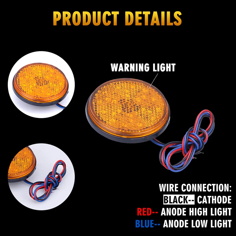 1 шт. 24 SMD мотоциклетные круглые задние фонари стоп сигнал для автомобиля