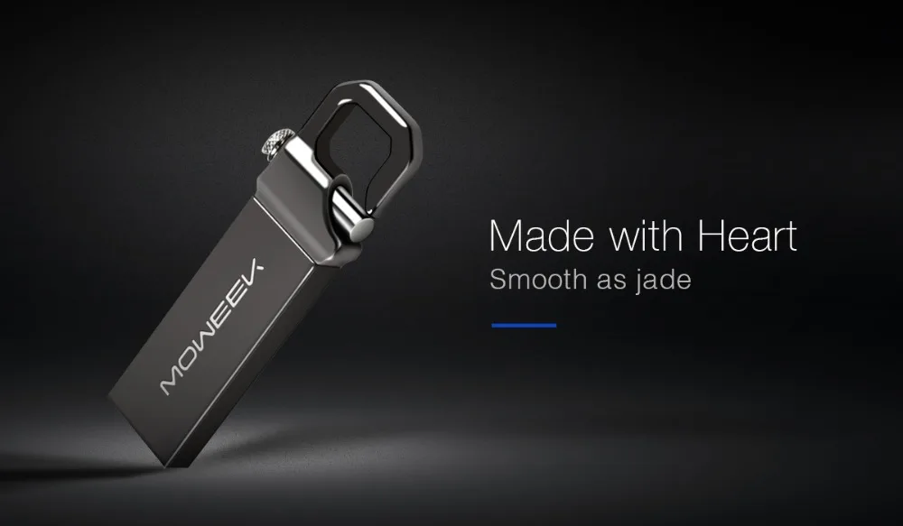 Moweek, USB флеш-накопитель, usb 2,0, реальная емкость, 8 ГБ, 16 ГБ, 32 ГБ, 64 ГБ, 128 ГБ, USB флешка, водонепроницаемая флешка, металлический ключ, флэш-диск
