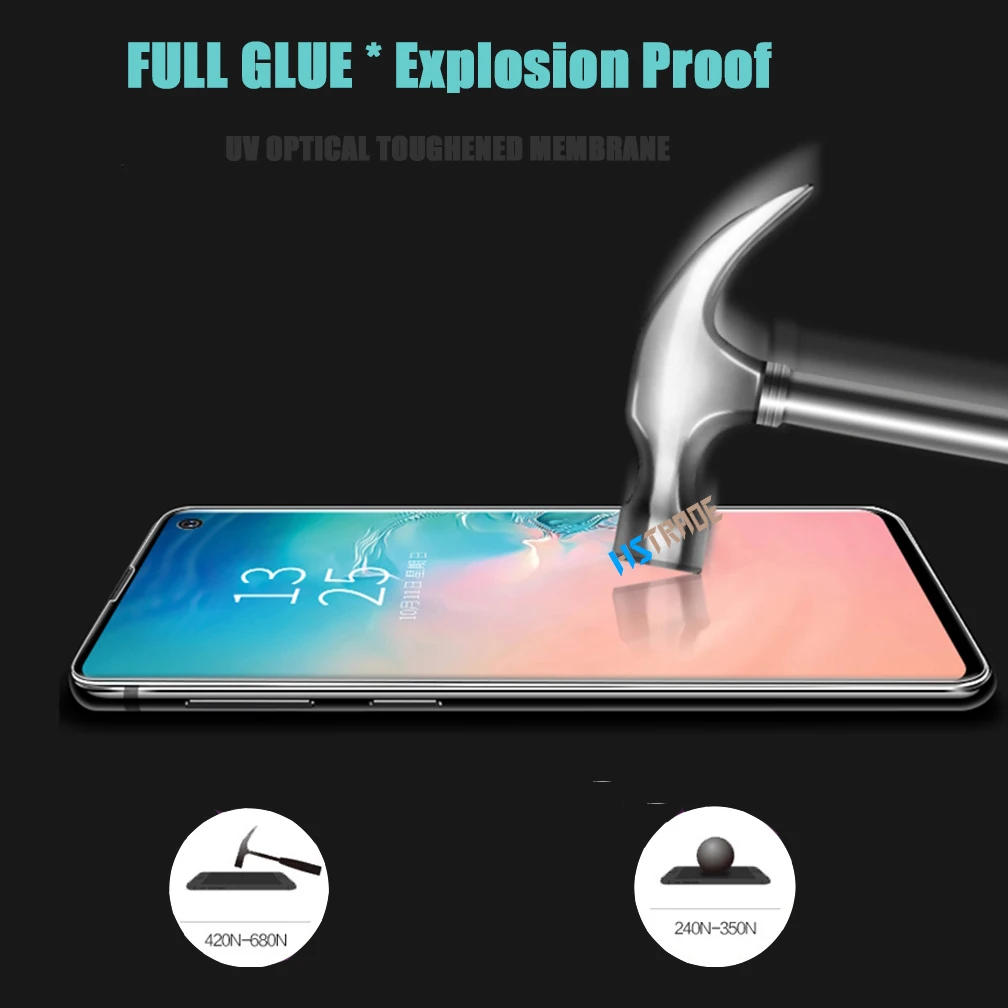 Защитная пленка для экрана Note 9 с наножидким УФ клеем Samsung Galaxy S8 S9 Plus S7 S6 edge note