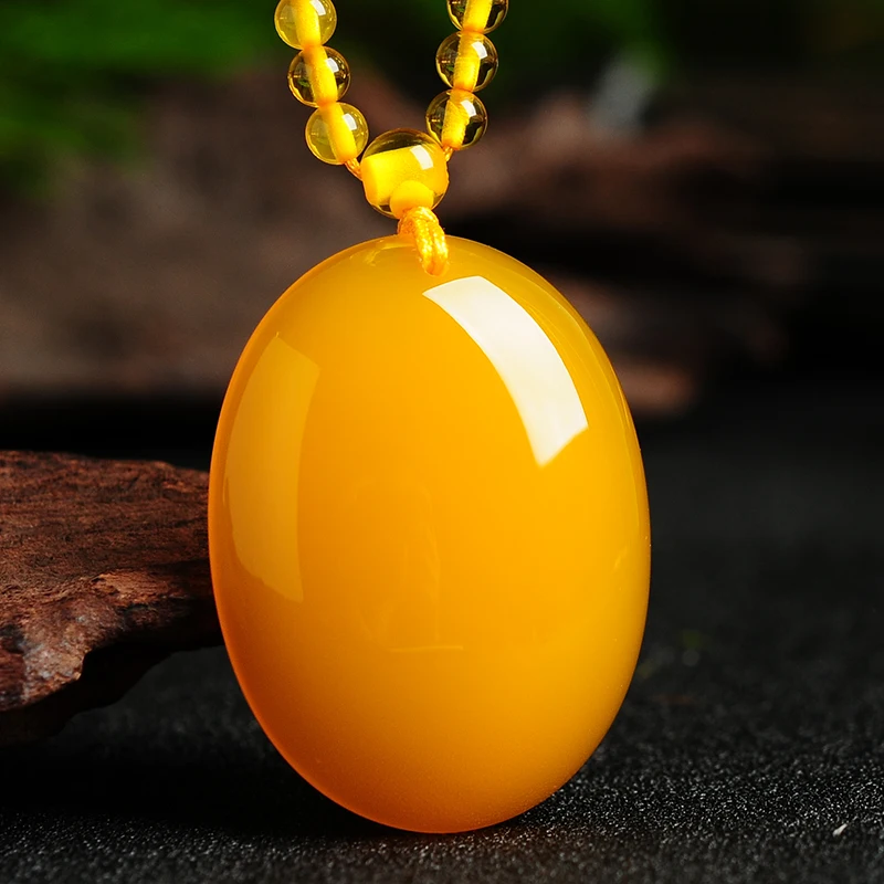 Natural Yellow Pendant Atmosphere Men &amp Women High - grade Bead Necklace | Pendants