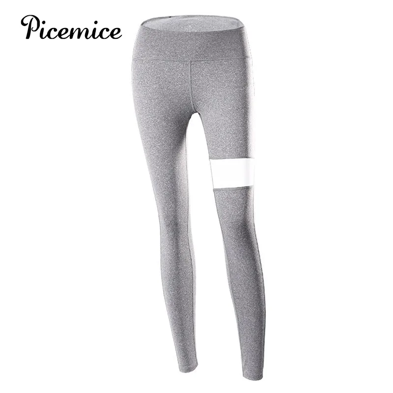 

Picemice Stitching White Super Quality Gym Jogging Sport Leggings New Women Solid Color Sports Yoga Pants S M L XL