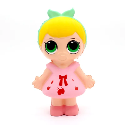 Yellow Hair Doll Jumbo Squishy развлечения Squishe животные для детей снятия стресса у взрослых Squeeze игрушки - Цвет: Yellow Hair Doll
