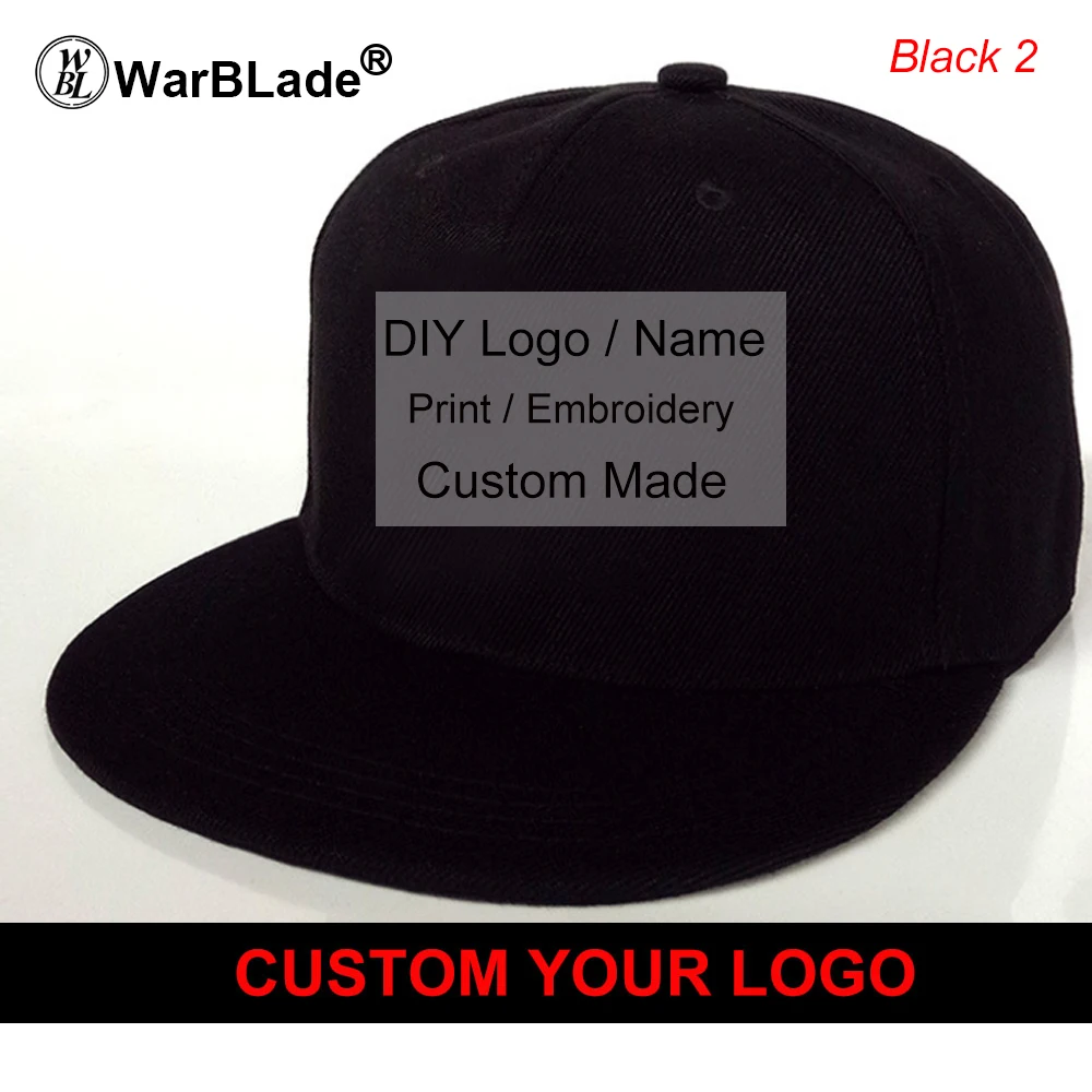 Custom Baseball Cap Print Logo Text Photo Embroidery Gorra Casual Solid Hats Pure Color Black Snapback Caps For Men Women