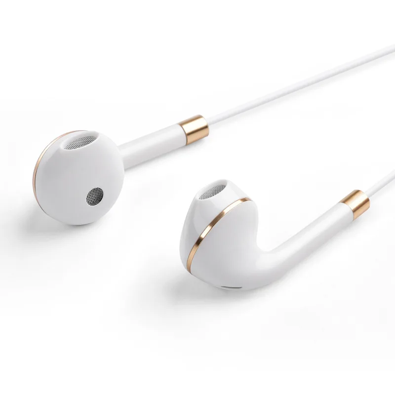 3 5 мм Проводная гарнитура для ушей наушники с золотым ободком и микрофоном