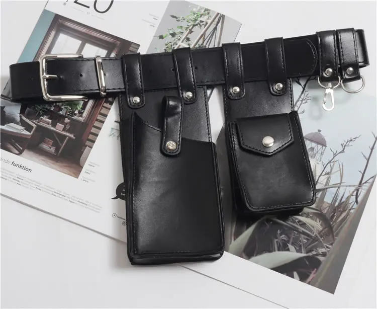 XITAO Women Cummerbunds Korea Fashion Dark Fashion New Concave Shape Street Shoot Multi Function Belt Pockets WBB4334