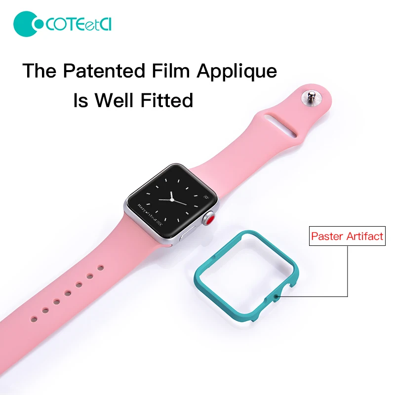 COTEetCI 4D полностью покрытые закаленное Стекло Экран Защитная пленка для I часы для Apple Watch 1/2/3 серии 38 мм/42 мм