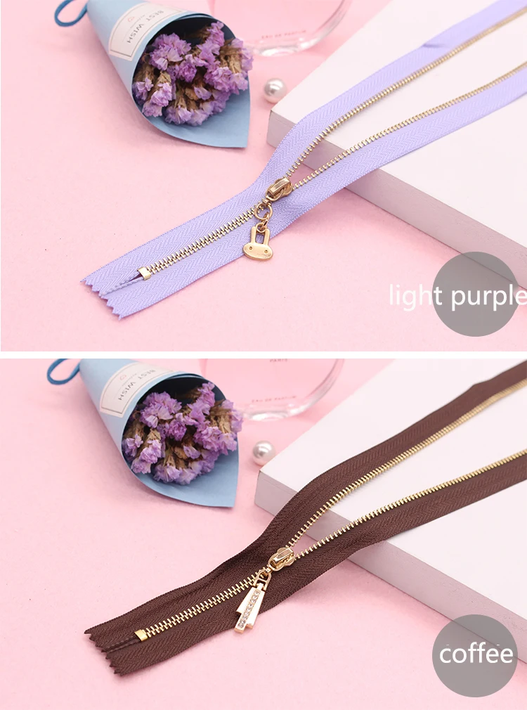 Комплект из 2 предметов Meetee 3# молнии с закрытым концом 35/40/50 см металлическая молния с цветами и жемчугом слайдер многоцветный для Портной Швейные DIY мешок одежды Craft Accessoy