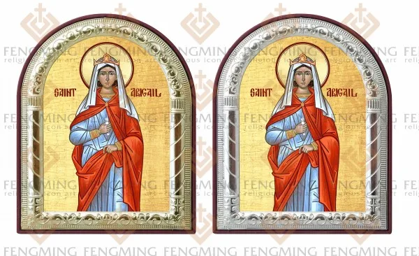 Металлические Картины из серебряного и золотого материала saint Abigail пластиковая