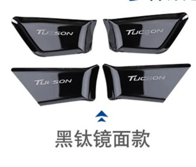 4pcs set Для hyundai Tucson- Высокое качество нержавеющая сталь аксессуары для интерьера автомобиля внутренняя дверная ручка Чаша блестки декоративные Cov - Цвет: 4pcs set