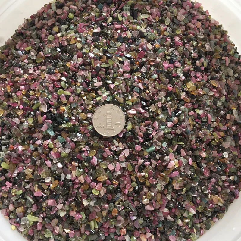 Натуральные кристаллы 500 г цвета Rubellite красный турмалин гравий камень