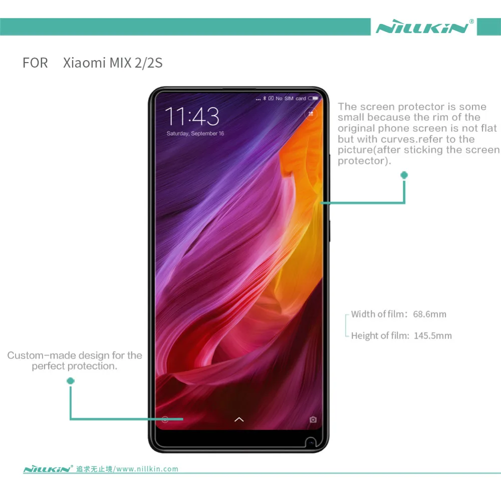 Nillkin Xiaomi mi X 2 закаленное стекло Xiaomi mi X 2 стеклянная пленка Amazing H+ Pro 0,2 мм Защита экрана для mi X 2 S/mi x2S