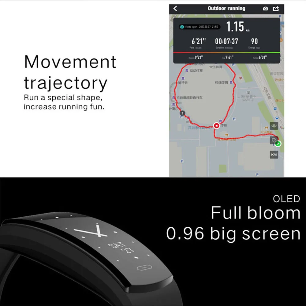 Оригинальный Смарт браслет QS90 для измерения артериального давления пульсометр