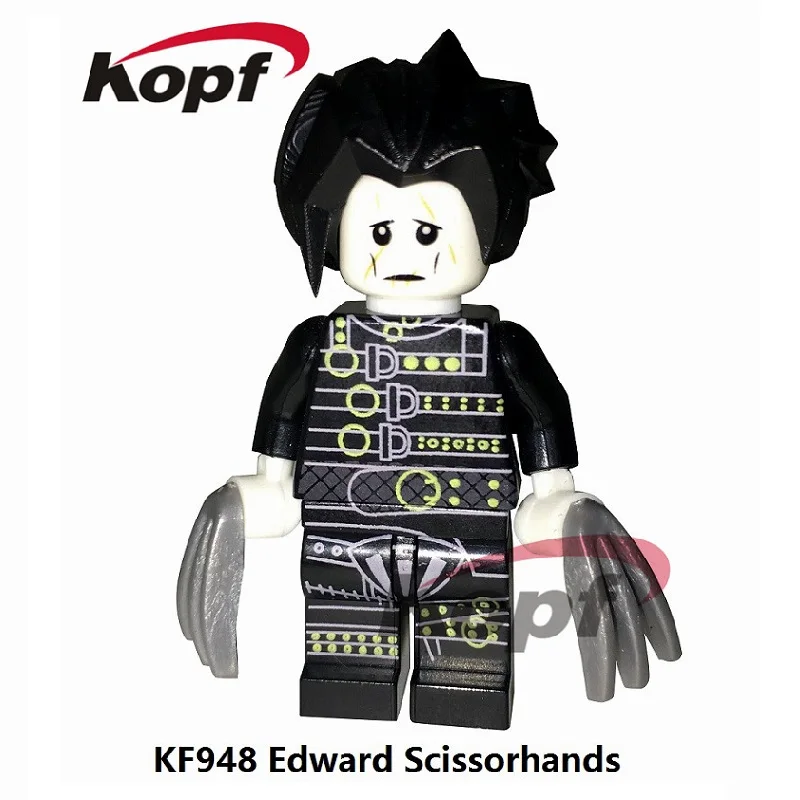 KF948 without box Один продаж KF948 Эдварда Scissorhands фильм Мультфильм Супер Герои фигурка строительные блоки кирпичи подарок для детей игрушки модель - Цвет: KF948 without box