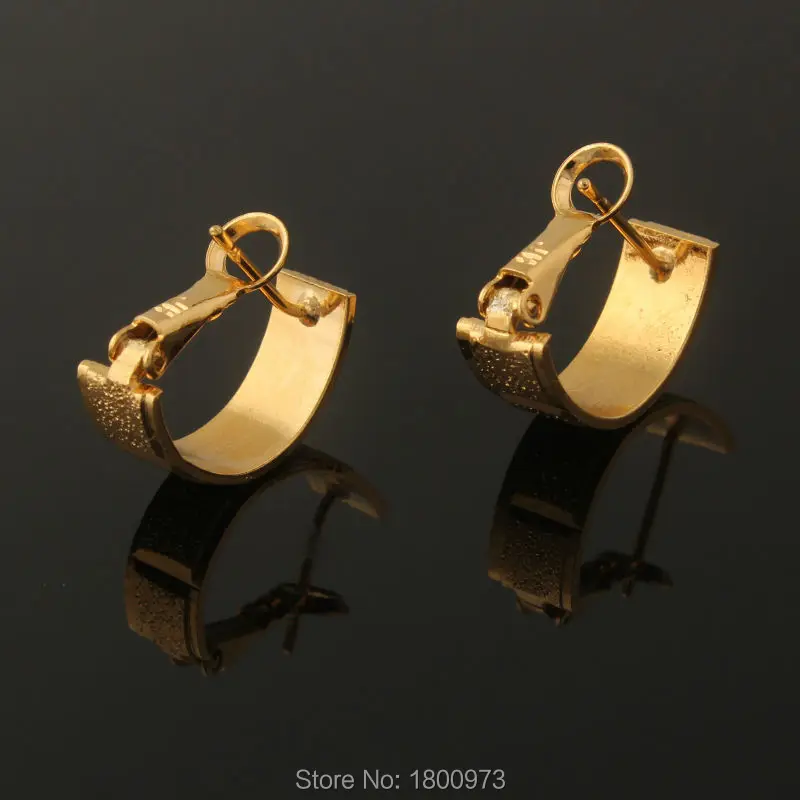 New Trendy . Gold Filled Hoop Earrings For Women Exquisite pattern Earings Fashion Jewelry Free Shipping | Украшения и аксессуары