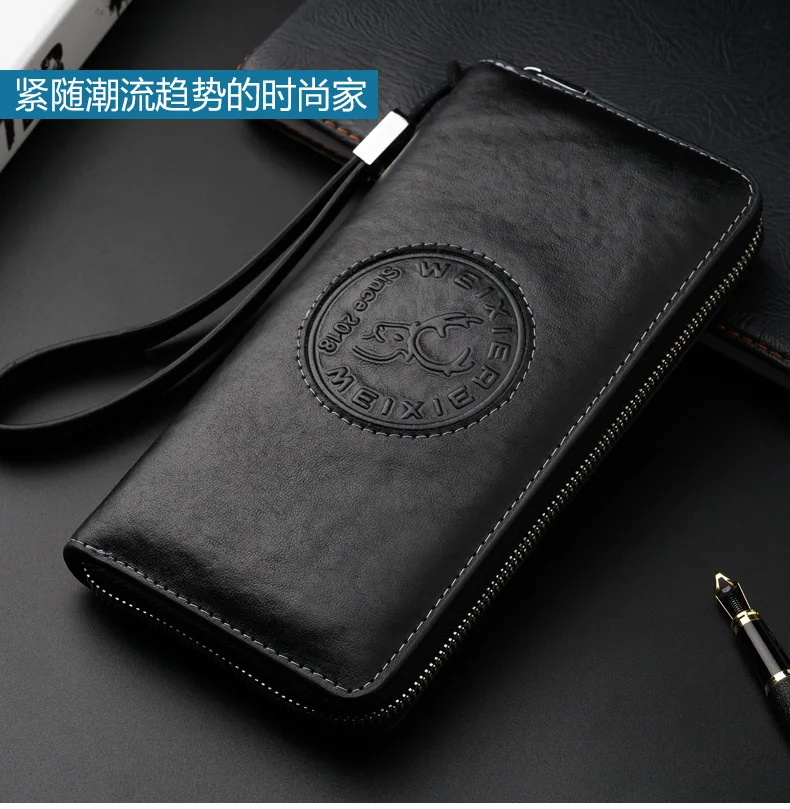 Защита от кражи RFID щетка Для мужчин женских сумок новые модные Для мужчин кожаные мешочек сумка многофункциональный кошелек клатч в деловом стиле