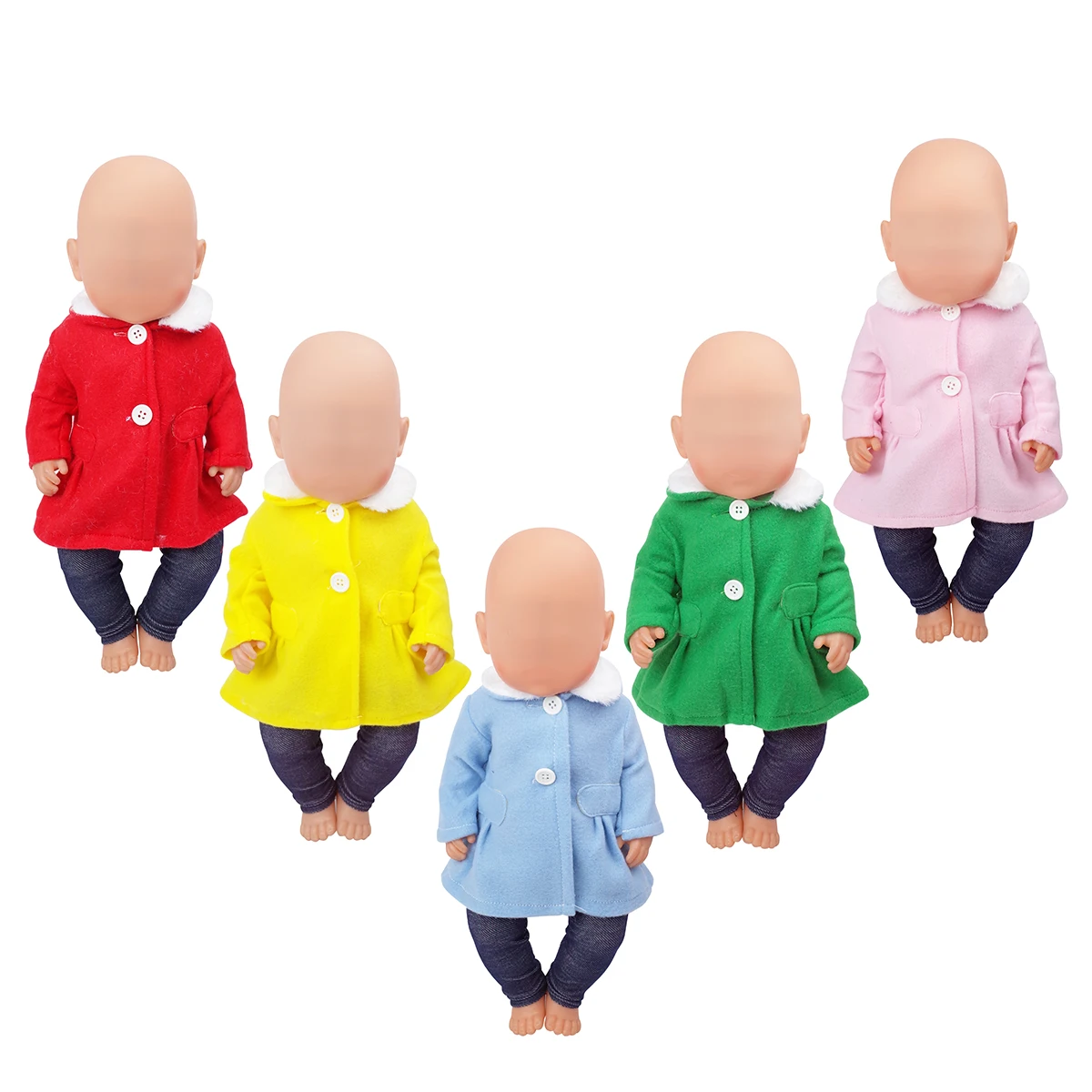 PellyBaby 43 см зимнее пальто для новорожденных кукольная одежда с джинсами 17 дюймов