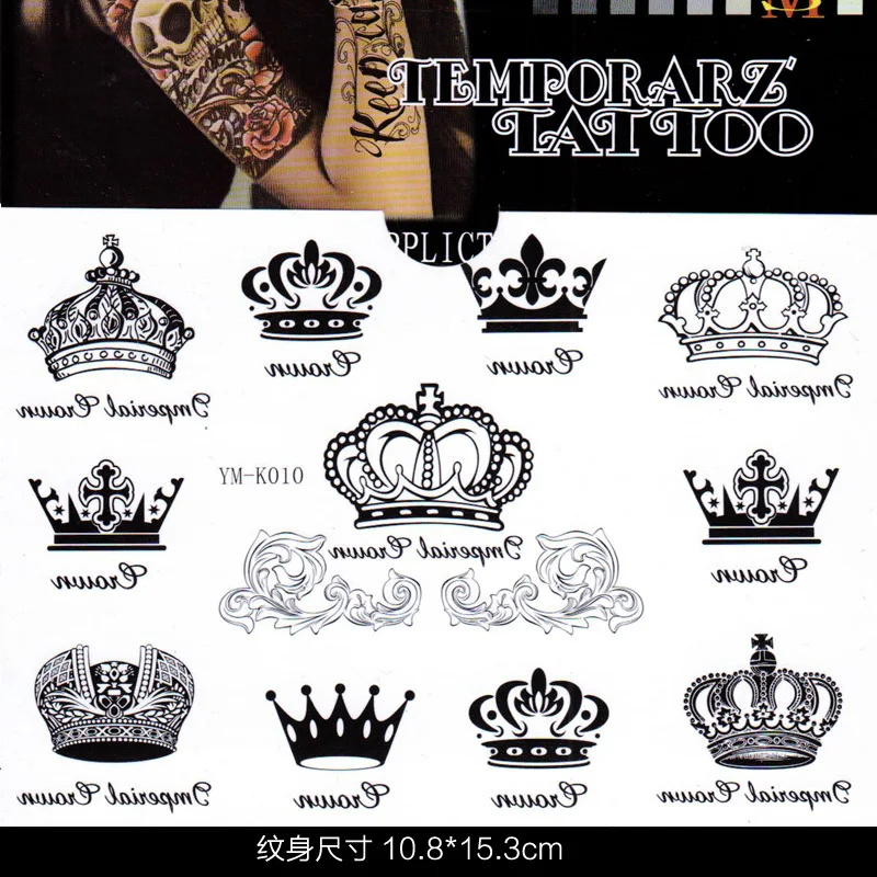 Временная Водонепроницаемая наклейка для татуировок на руку/шею/уши/лодыжку