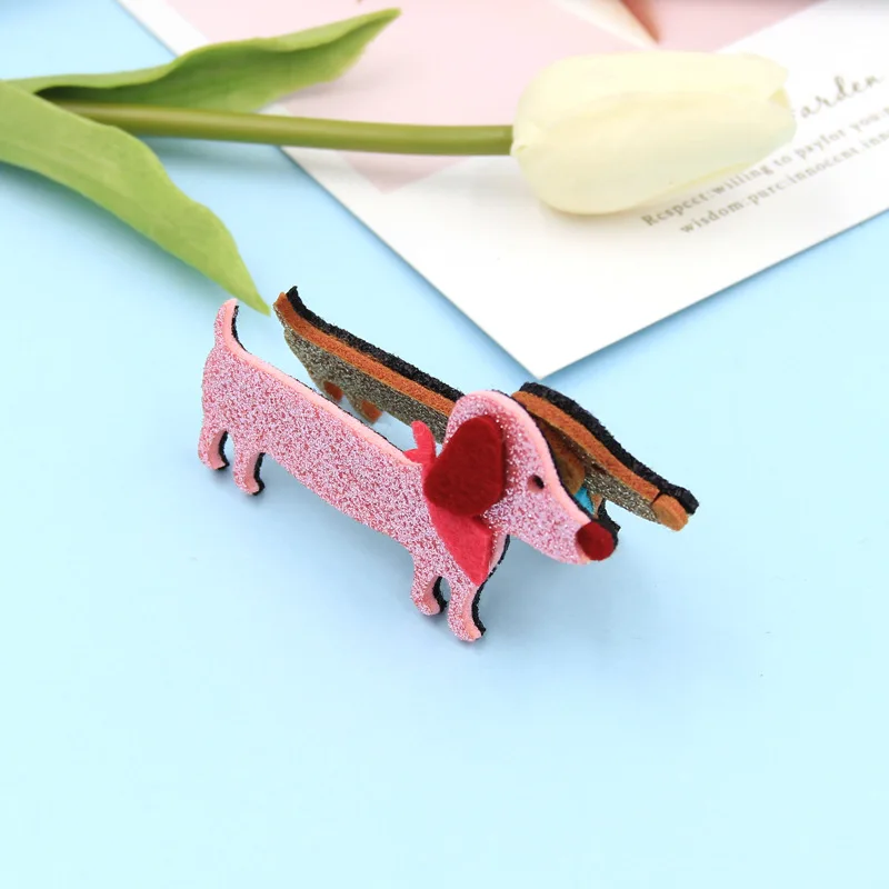 Блеск собака Фетр/GlitterApplique плоской задней войлочные аппликации для DIY ремесла