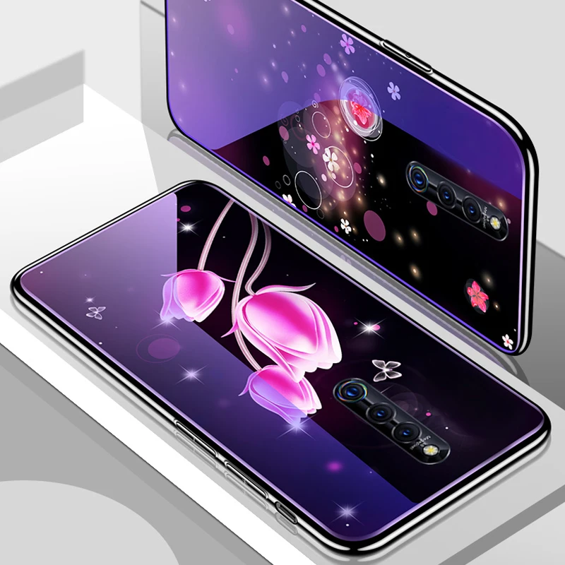 Smooth Plating Case For OPPO X27 Pro Latest Design Star Flower Glass Shell case oppo x27 Cover for Oppo x 27 pro Capa |