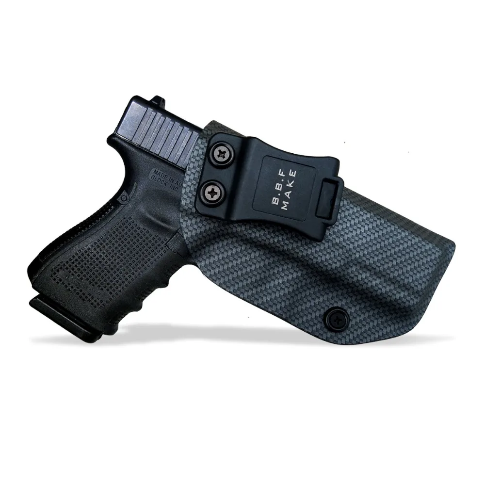 BBF сделать IWB углеродное волокно тканый KYDEX пистолет-кобура: Глок 19 23 25 32 Cz p10c внутри скрытый кейс для пистолета
