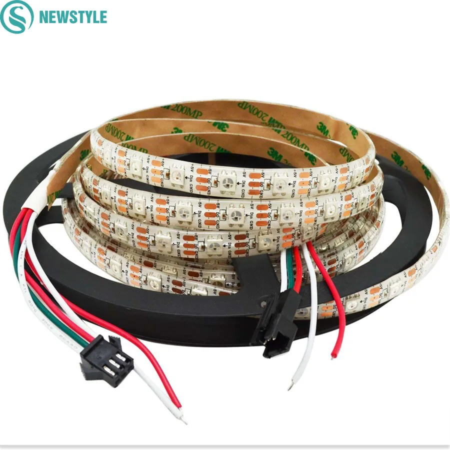 5 м DC5V RGB светодиодные ленты светильник WS2812b SPI IP65/IP67 Водонепроницаемый для рекламы